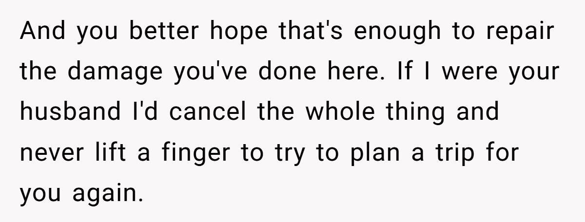 Husband Snaps After Wife Suggests More Cities On Their Trip—Then She Compares Him To Her Wealthy Ex Generated by Aubtu.biz