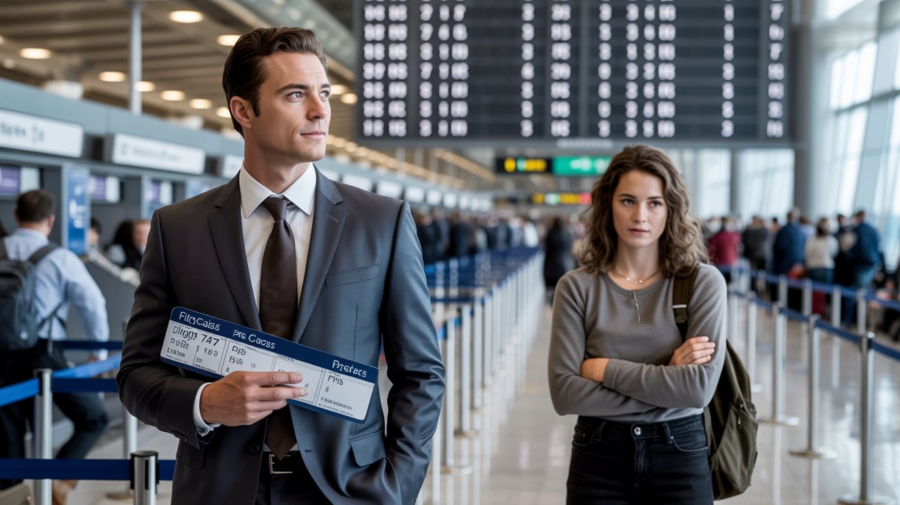 He Flew First Class While She Sat in Coach - Was He Selfish or Smart?