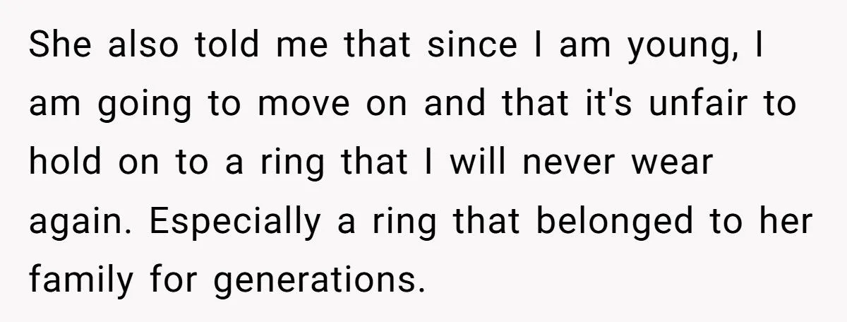 Ring Of Remembrance: Was Keeping Late Fiancé’s Heirloom A Heartfelt Stand Or A Family Feud Fumble?