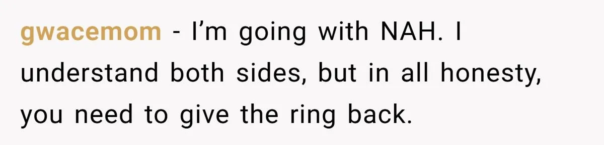 Ring Of Remembrance: Was Keeping Late Fiancé’s Heirloom A Heartfelt Stand Or A Family Feud Fumble?