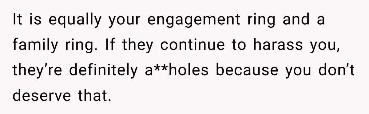 Ring Of Remembrance: Was Keeping Late Fiancé’s Heirloom A Heartfelt Stand Or A Family Feud Fumble?