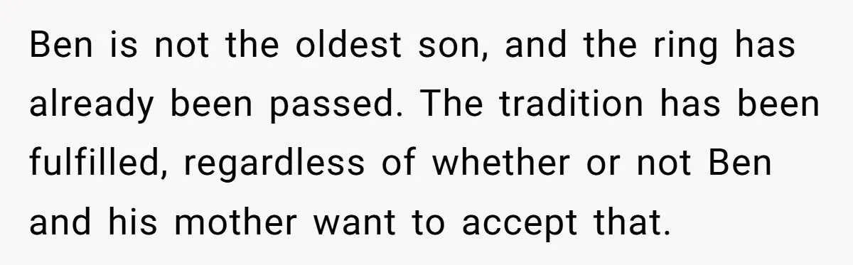 Ring Of Remembrance: Was Keeping Late Fiancé’s Heirloom A Heartfelt Stand Or A Family Feud Fumble?