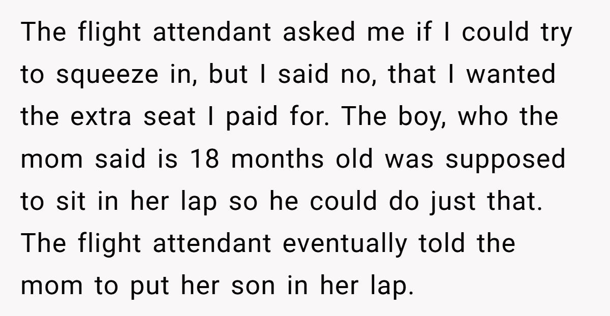 Woman Called Selfish For Refusing To Give Up Her Paid Extra Seat To A Toddler Just Because She’s Fat Generated by Aubtu.biz