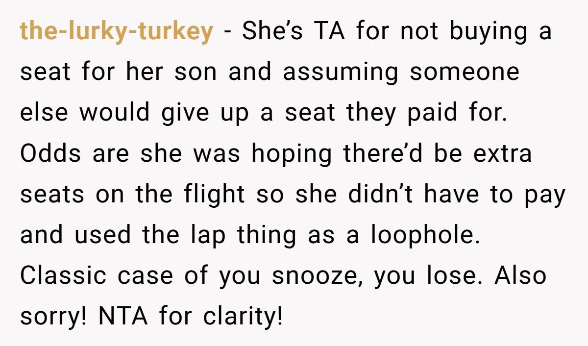 Woman Called Selfish For Refusing To Give Up Her Paid Extra Seat To A Toddler Just Because She’s Fat Generated by Aubtu.biz