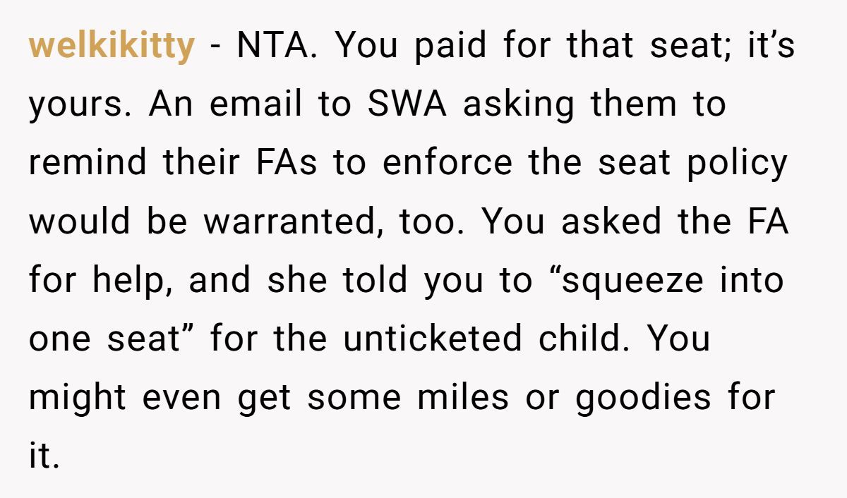 Woman Called Selfish For Refusing To Give Up Her Paid Extra Seat To A Toddler Just Because She’s Fat Generated by Aubtu.biz