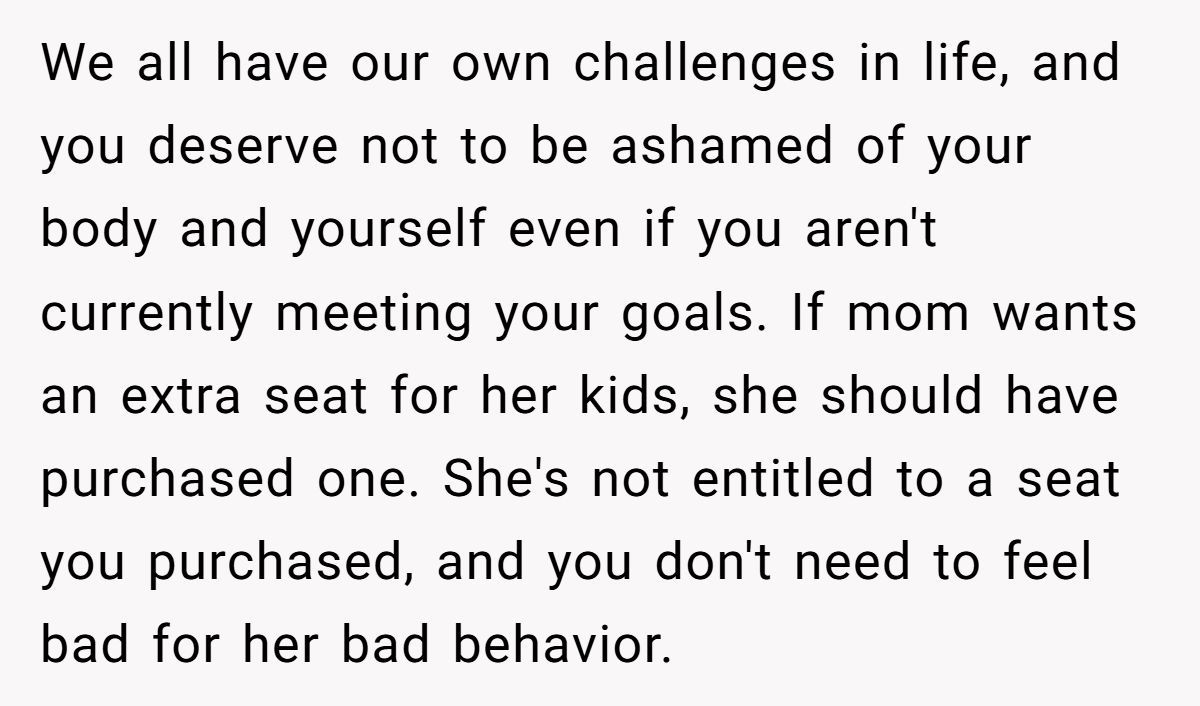 Woman Called Selfish For Refusing To Give Up Her Paid Extra Seat To A Toddler Just Because She’s Fat Generated by Aubtu.biz