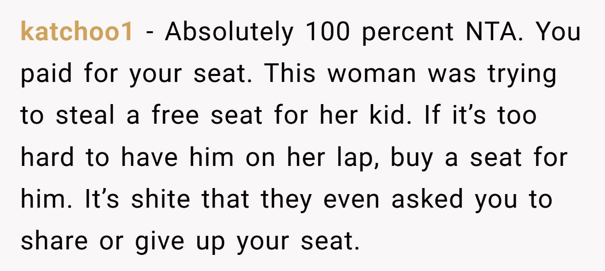 Woman Called Selfish For Refusing To Give Up Her Paid Extra Seat To A Toddler Just Because She’s Fat Generated by Aubtu.biz