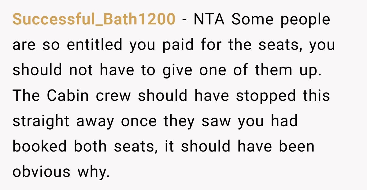 Woman Called Selfish For Refusing To Give Up Her Paid Extra Seat To A Toddler Just Because She’s Fat Generated by Aubtu.biz