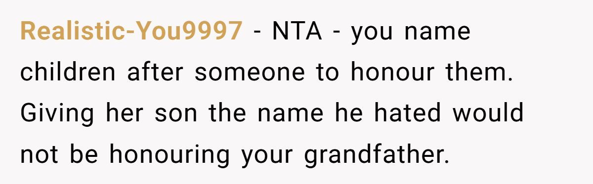 Mom-To-Be Wants To Name Baby After Grandpa—Sister Says “He Hated That Name” And Now She’s Furious Generated by Aubtu.biz
