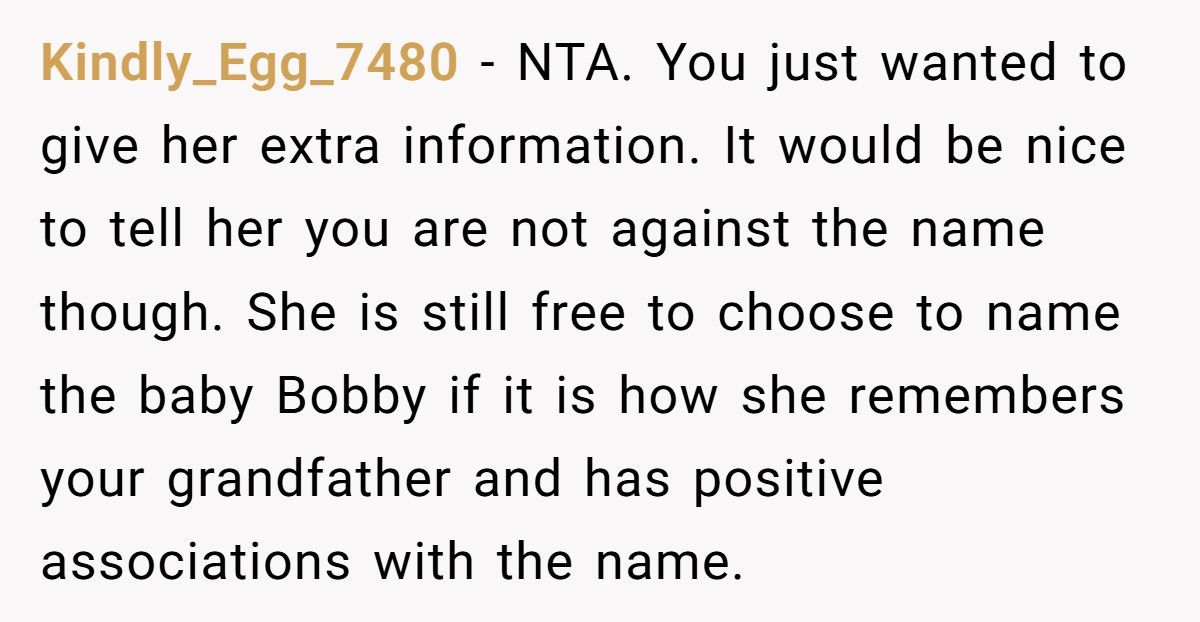 Mom-To-Be Wants To Name Baby After Grandpa—Sister Says “He Hated That Name” And Now She’s Furious Generated by Aubtu.biz