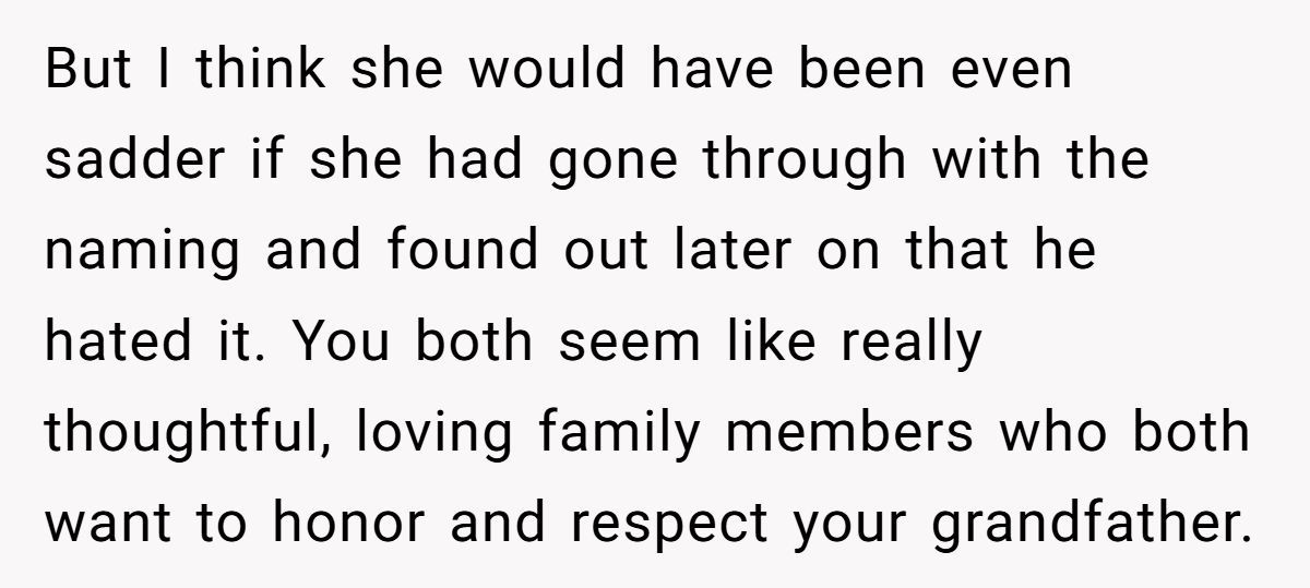 Mom-To-Be Wants To Name Baby After Grandpa—Sister Says “He Hated That Name” And Now She’s Furious Generated by Aubtu.biz