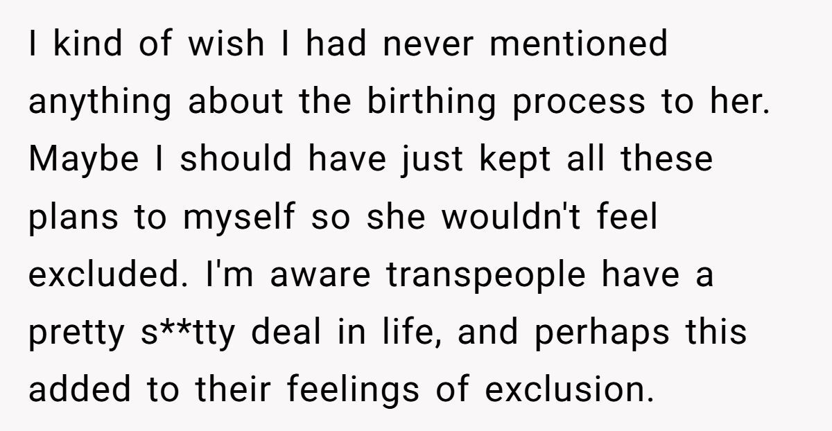 Woman Says No To Trans Sister-In-Law Watching Her Give Birth—Gets Bombarded With Hate Messages Generated by Aubtu.biz