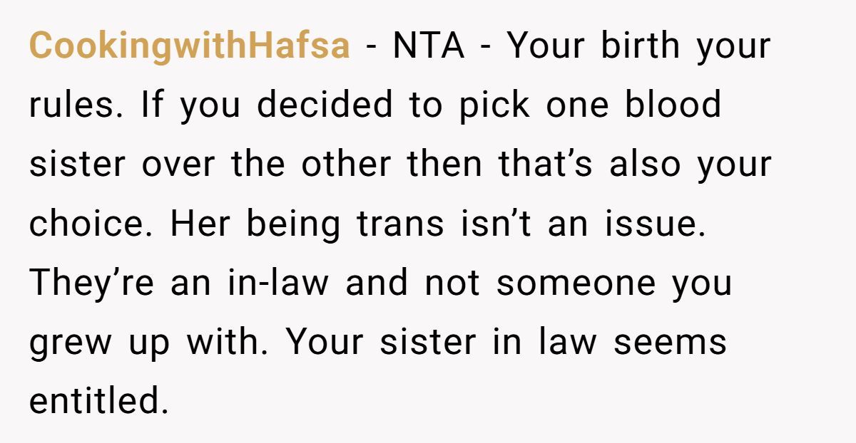 Woman Says No To Trans Sister-In-Law Watching Her Give Birth—Gets Bombarded With Hate Messages Generated by Aubtu.biz