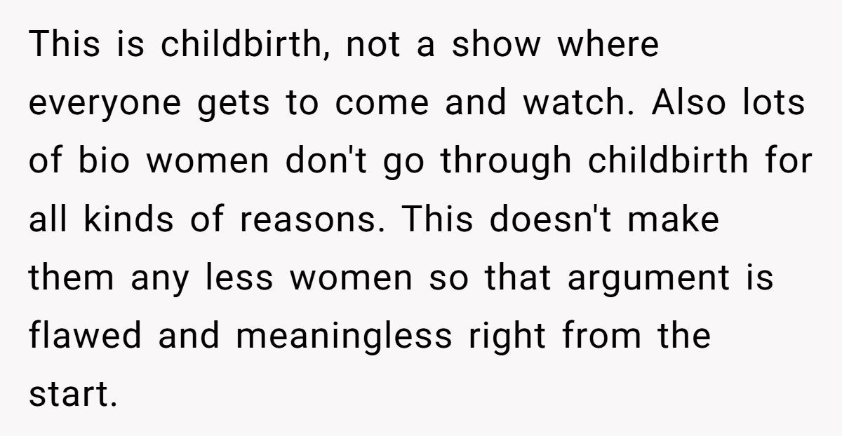 Woman Says No To Trans Sister-In-Law Watching Her Give Birth—Gets Bombarded With Hate Messages Generated by Aubtu.biz