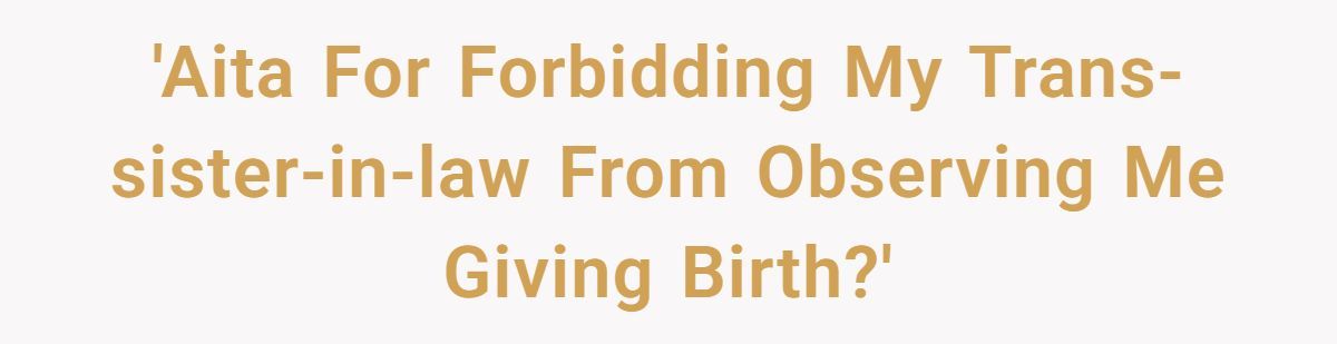 Woman Says No To Trans Sister-In-Law Watching Her Give Birth—Gets Bombarded With Hate Messages Generated by Aubtu.biz