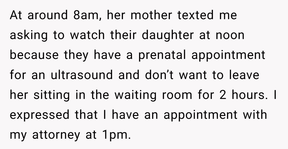 Pregnant Woman Refuses To Babysit Niece So She Can Go To Her Own Appointment—SIL Says She's Selfish Generated by Aubtu.biz