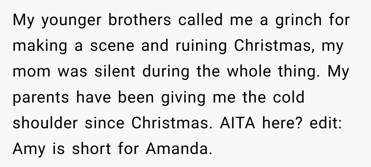 Woman Calls Dad A Monster For What He Gives Her Sister As A Christmas ''Gift'', Was She Wrong? Generated by Aubtu.biz