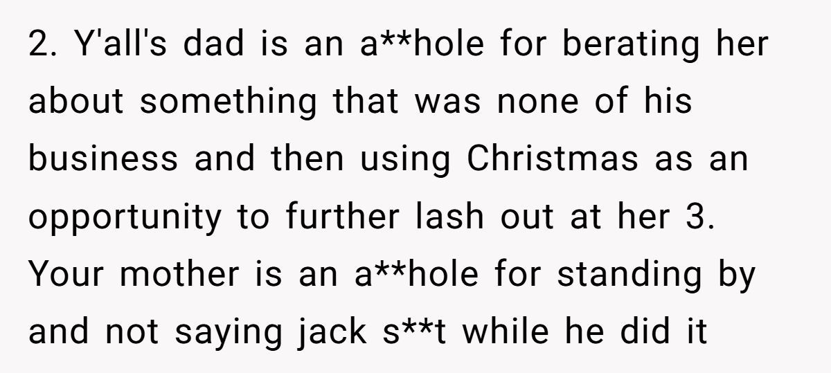 Woman Calls Dad A Monster For What He Gives Her Sister As A Christmas ''Gift'', Was She Wrong? Generated by Aubtu.biz