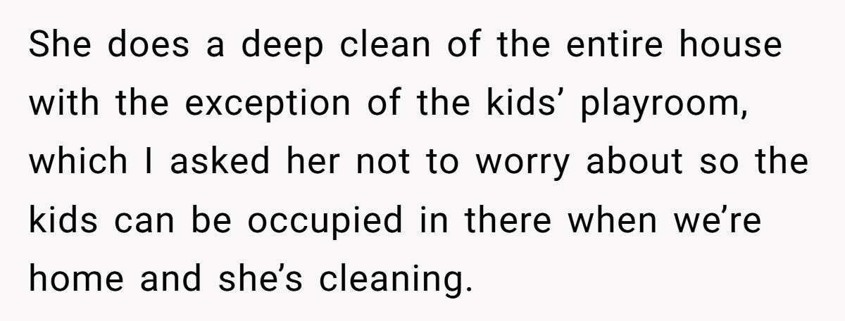 Mom Hires Cleaner To Help During Tough Times But Cleaner Refuses To Clean ‘Kid Messes’ And Complains Instead Generated by Aubtu.biz