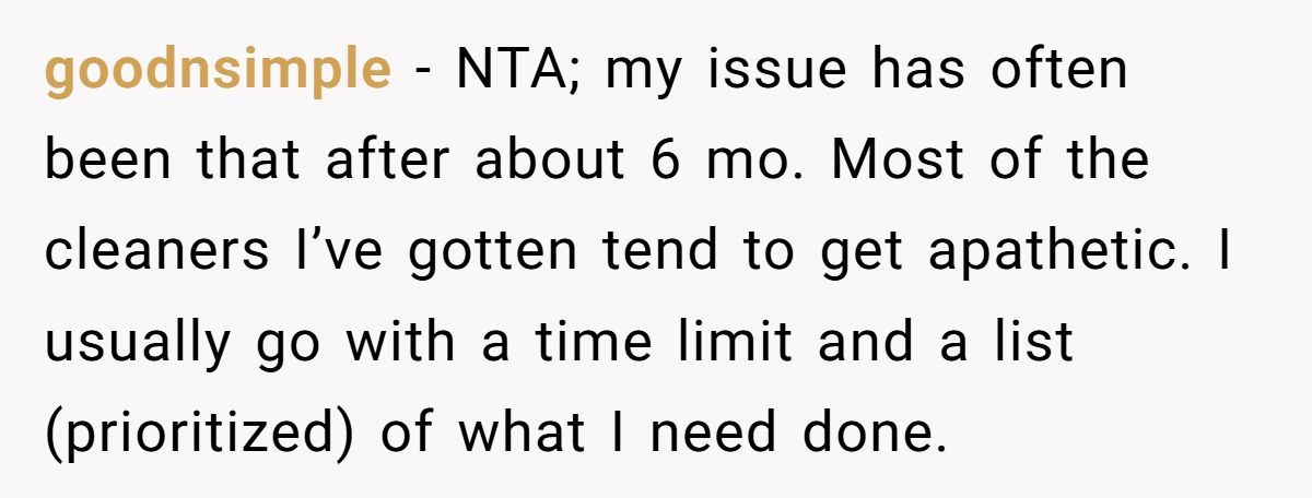 Mom Hires Cleaner To Help During Tough Times But Cleaner Refuses To Clean ‘Kid Messes’ And Complains Instead Generated by Aubtu.biz