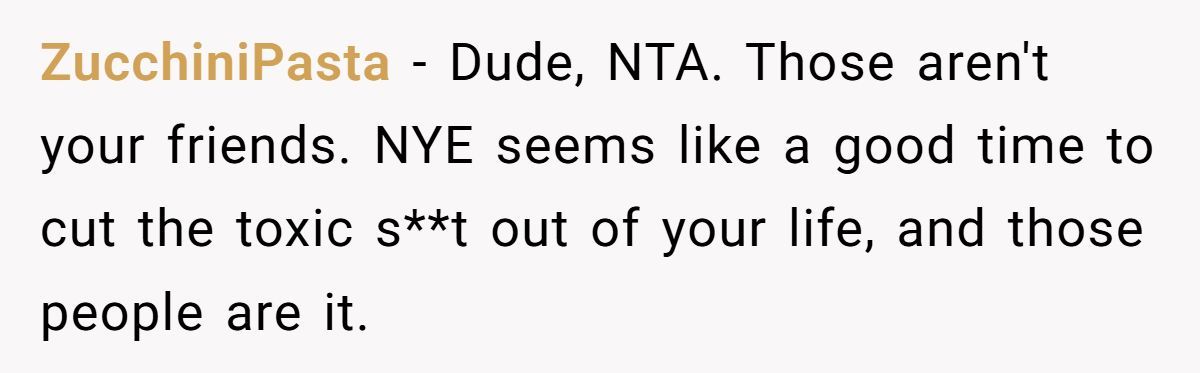 Woman Cancels Her NYE Party Plans Last-Minute After Being Left Out By Friends Again And Again Generated by Aubtu.biz