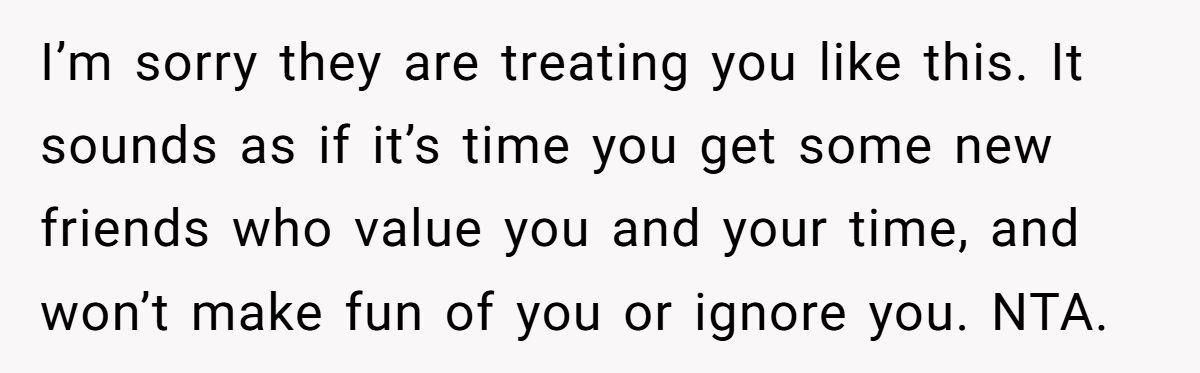 Woman Cancels Her NYE Party Plans Last-Minute After Being Left Out By Friends Again And Again Generated by Aubtu.biz