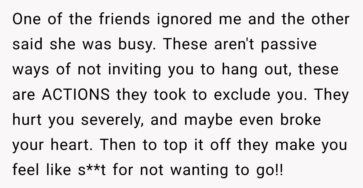 Woman Cancels Her NYE Party Plans Last-Minute After Being Left Out By Friends Again And Again Generated by Aubtu.biz