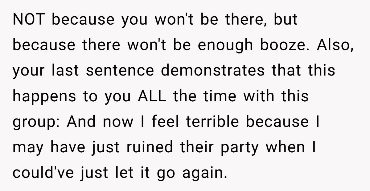 Woman Cancels Her NYE Party Plans Last-Minute After Being Left Out By Friends Again And Again Generated by Aubtu.biz