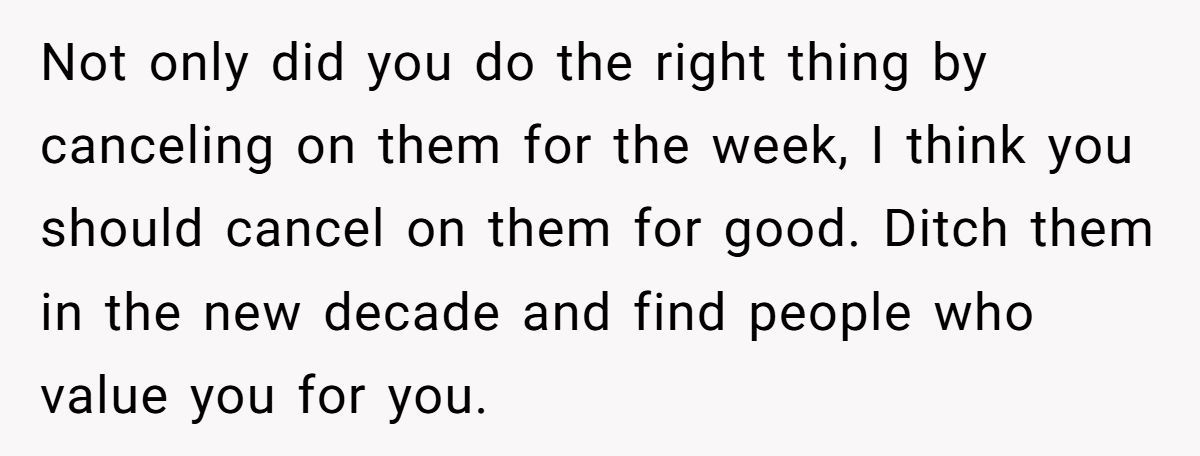 Woman Cancels Her NYE Party Plans Last-Minute After Being Left Out By Friends Again And Again Generated by Aubtu.biz