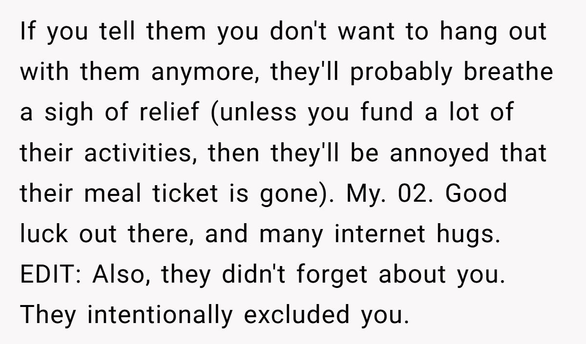 Woman Cancels Her NYE Party Plans Last-Minute After Being Left Out By Friends Again And Again Generated by Aubtu.biz