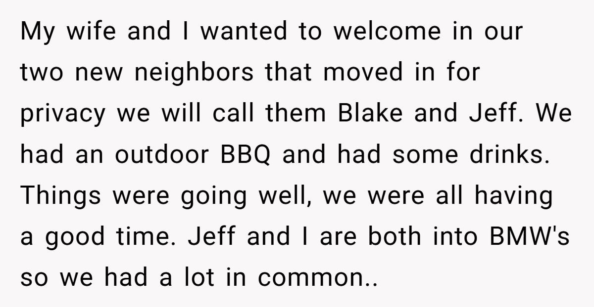 Guy Throws Backyard BBQ for New Neighbors—Regrets It After What He Finds Soaked Into His Bathroom Walls Generated by Aubtu.biz