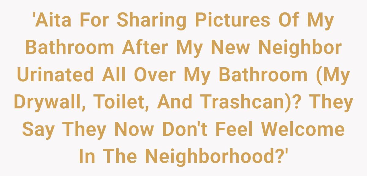 Guy Throws Backyard BBQ for New Neighbors—Regrets It After What He Finds Soaked Into His Bathroom Walls Generated by Aubtu.biz