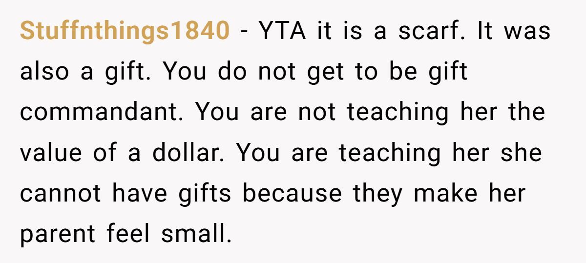 Woman Forces Daughter To Return Designer Scarf From Brother’s Girlfriend, Family Turns Against Her Generated by Aubtu.biz