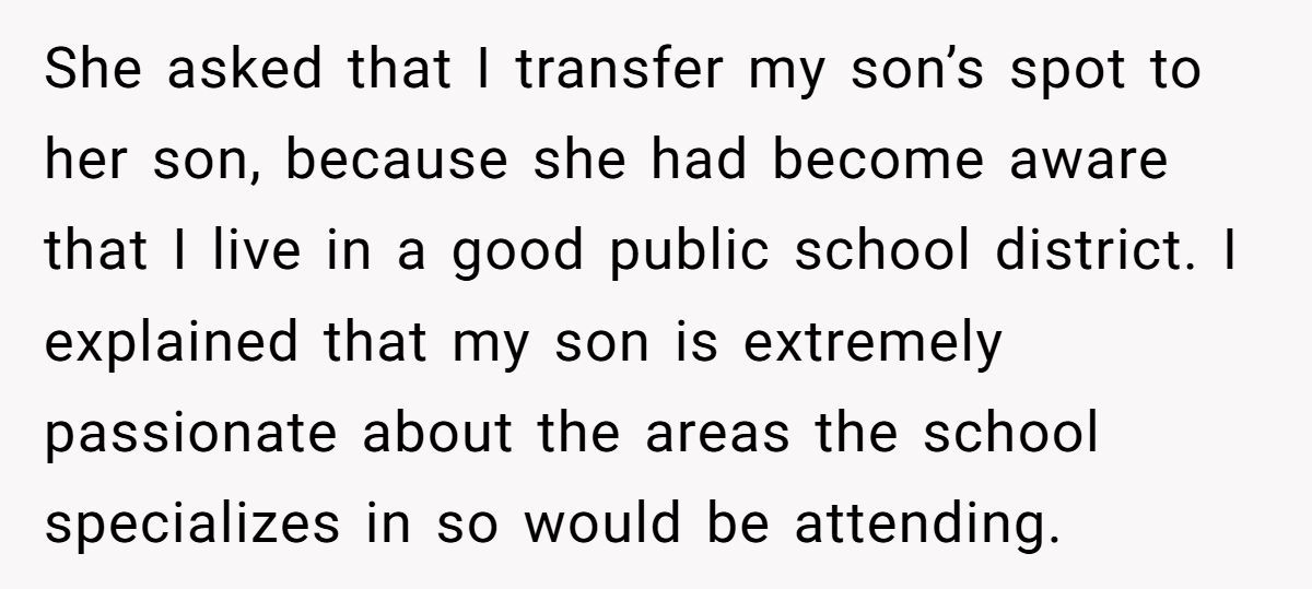 Woman’s Son Gets Into STEM Program—Friend Demands She Give Up The Seat Because Her Kid Needs It More Generated by Aubtu.biz