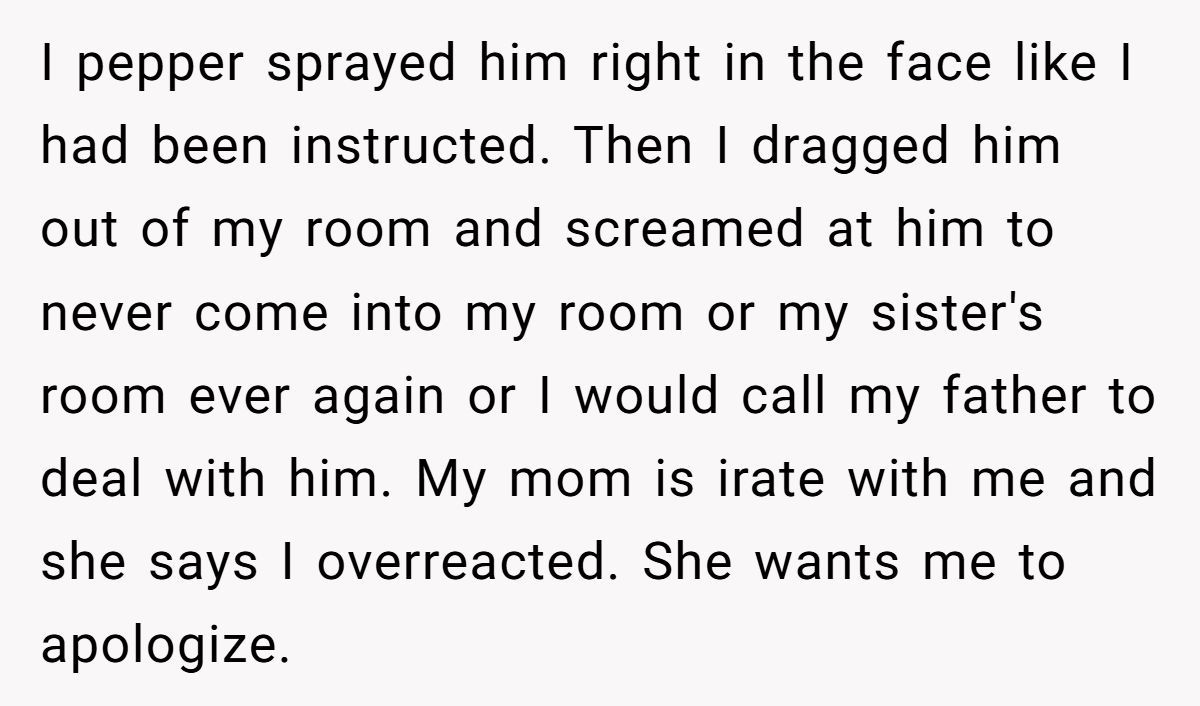 Teen Pepper Sprays Her Mom’s Boyfriend After He Walks Into Her Room While She’s Changing Generated by Aubtu.biz