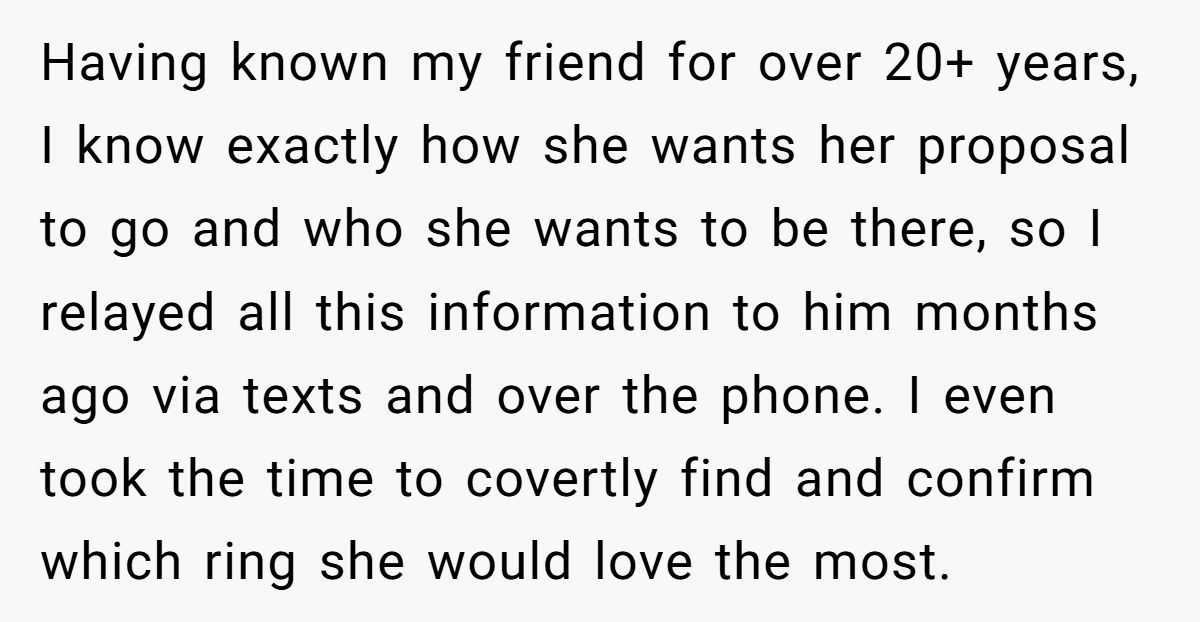 Friend Discovers Boyfriend’s Proposal Will Exclude Her Bestie’s Family—Keeps Wondering If She Should Intervene Generated by Aubtu.biz