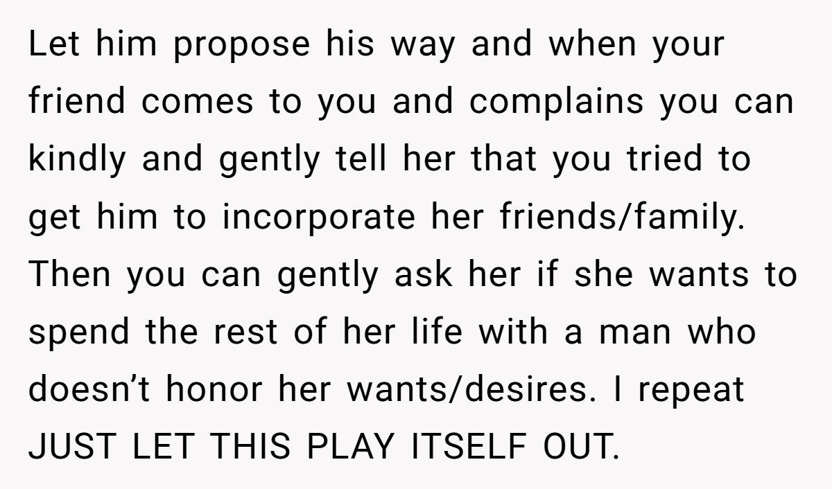 Friend Discovers Boyfriend’s Proposal Will Exclude Her Bestie’s Family—Keeps Wondering If She Should Intervene Generated by Aubtu.biz