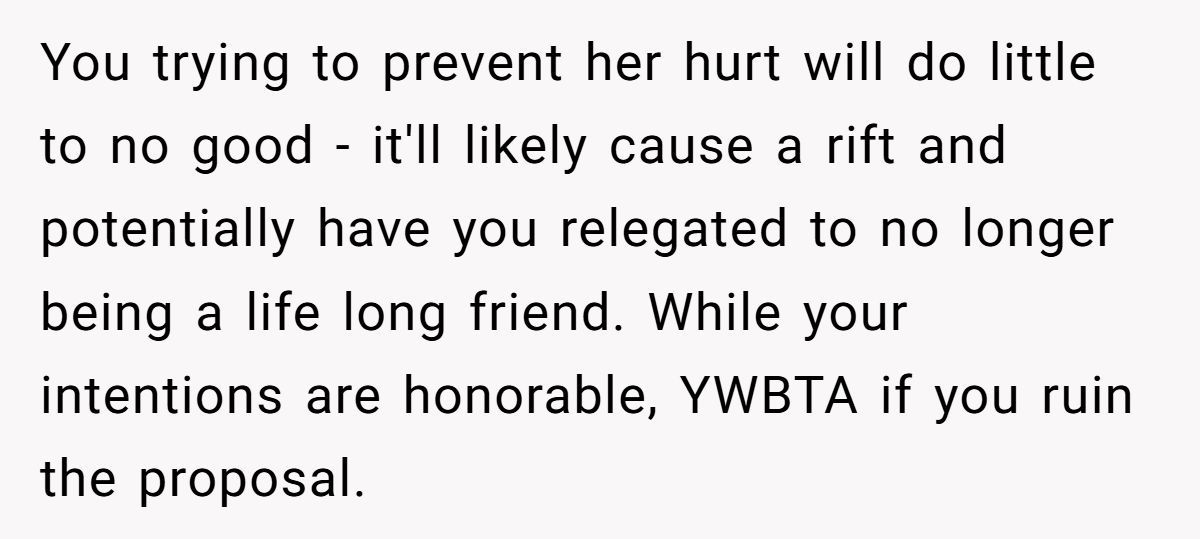 Friend Discovers Boyfriend’s Proposal Will Exclude Her Bestie’s Family—Keeps Wondering If She Should Intervene Generated by Aubtu.biz