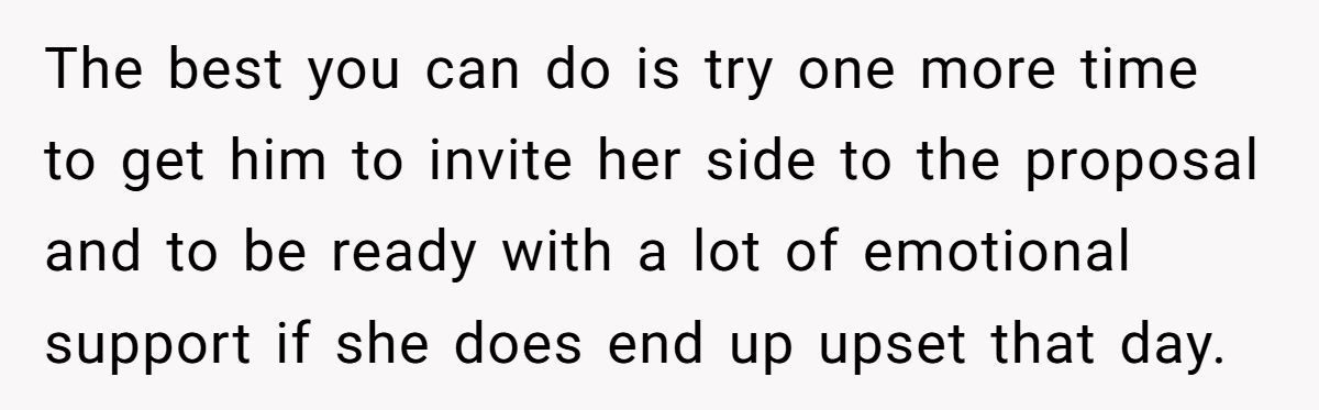 Friend Discovers Boyfriend’s Proposal Will Exclude Her Bestie’s Family—Keeps Wondering If She Should Intervene Generated by Aubtu.biz