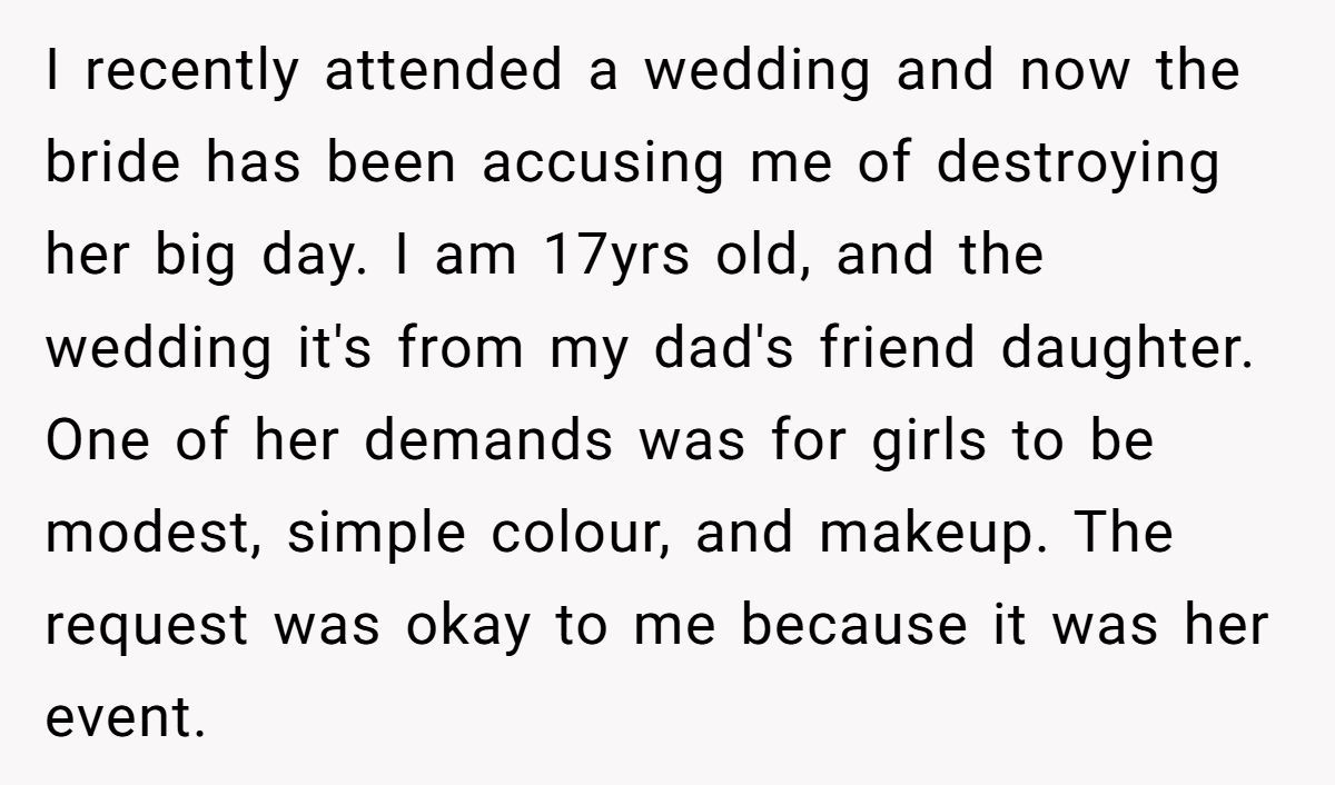 Bride Accuses Teen Guest Of “Stealing The Spotlight” In Sage Green Dress, Demands Her Wear A Baggy Black Sack Or Leave Wedding Generated by Aubtu.biz