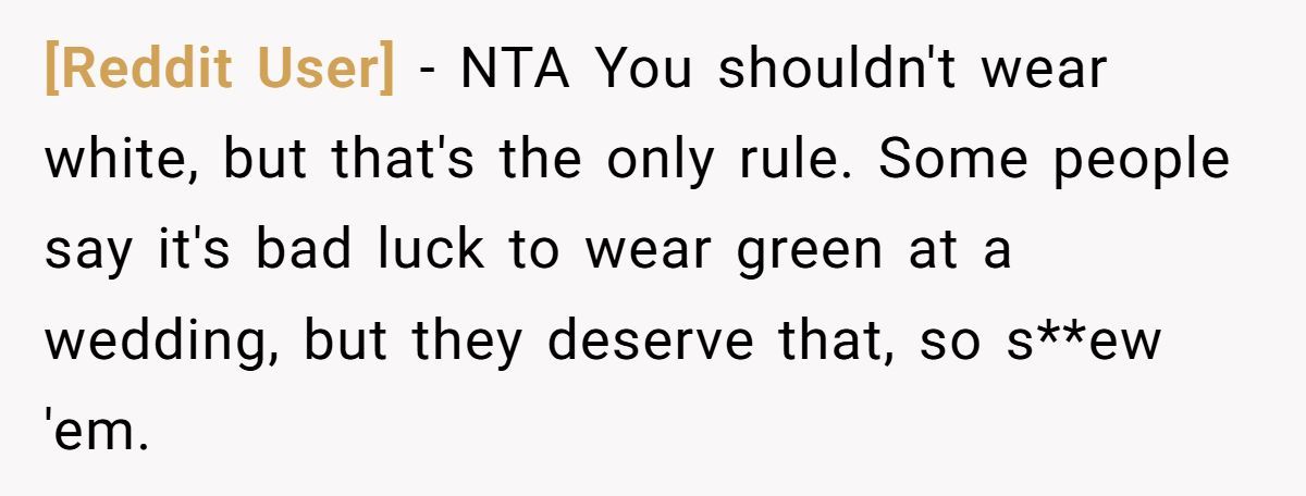 Bride Accuses Teen Guest Of “Stealing The Spotlight” In Sage Green Dress, Demands Her Wear A Baggy Black Sack Or Leave Wedding Generated by Aubtu.biz