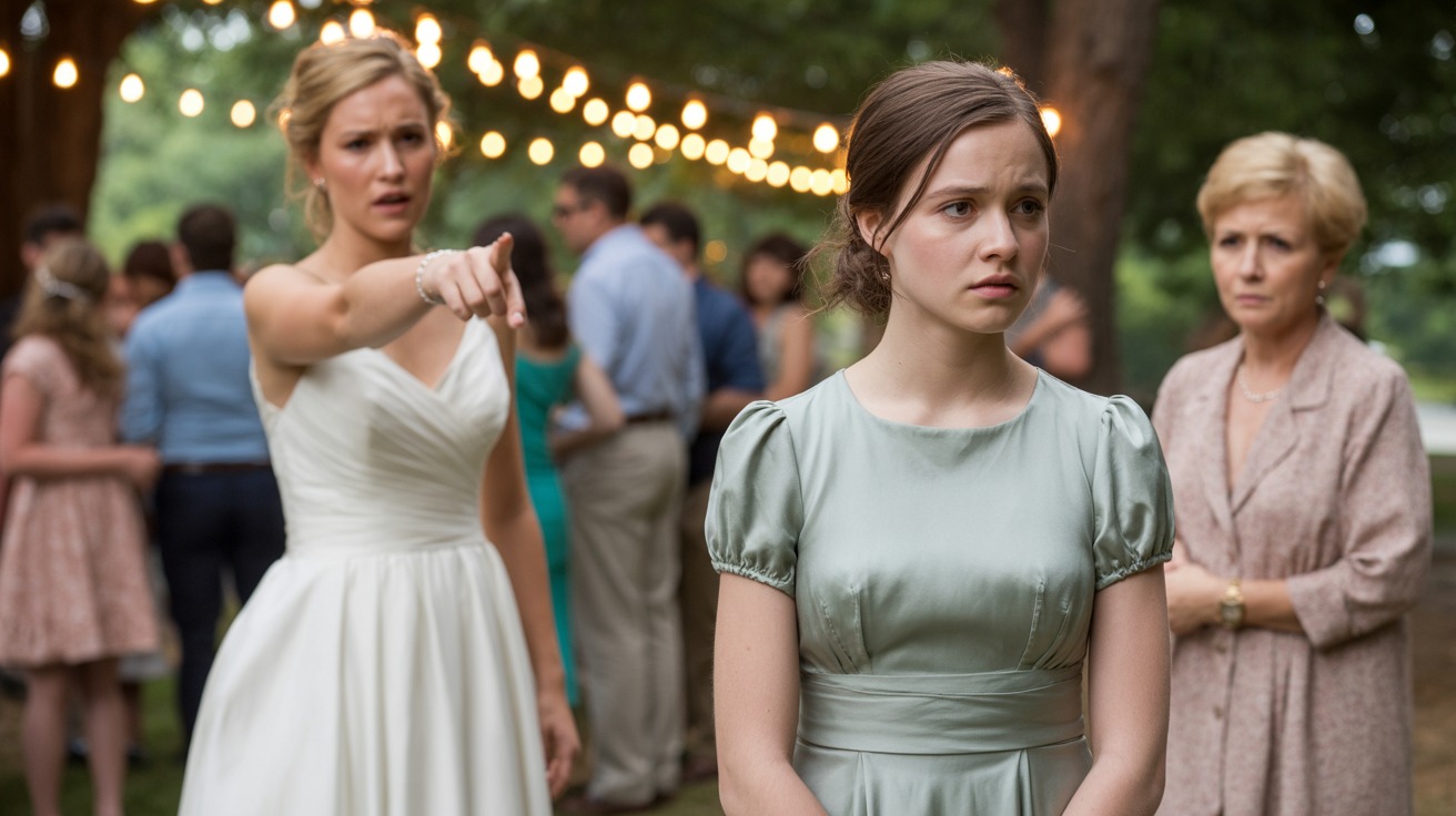 Bride Accuses Teen Guest Of “Stealing The Spotlight” In Sage Green Dress, Demands Her Wear A Baggy Black Sack Or Leave Wedding Bride Accuses Teen Guest Of “Stealing The Spotlight” In Sage Green Dress, Demands Her Wear A Baggy Black Sack Or Leave Wedding