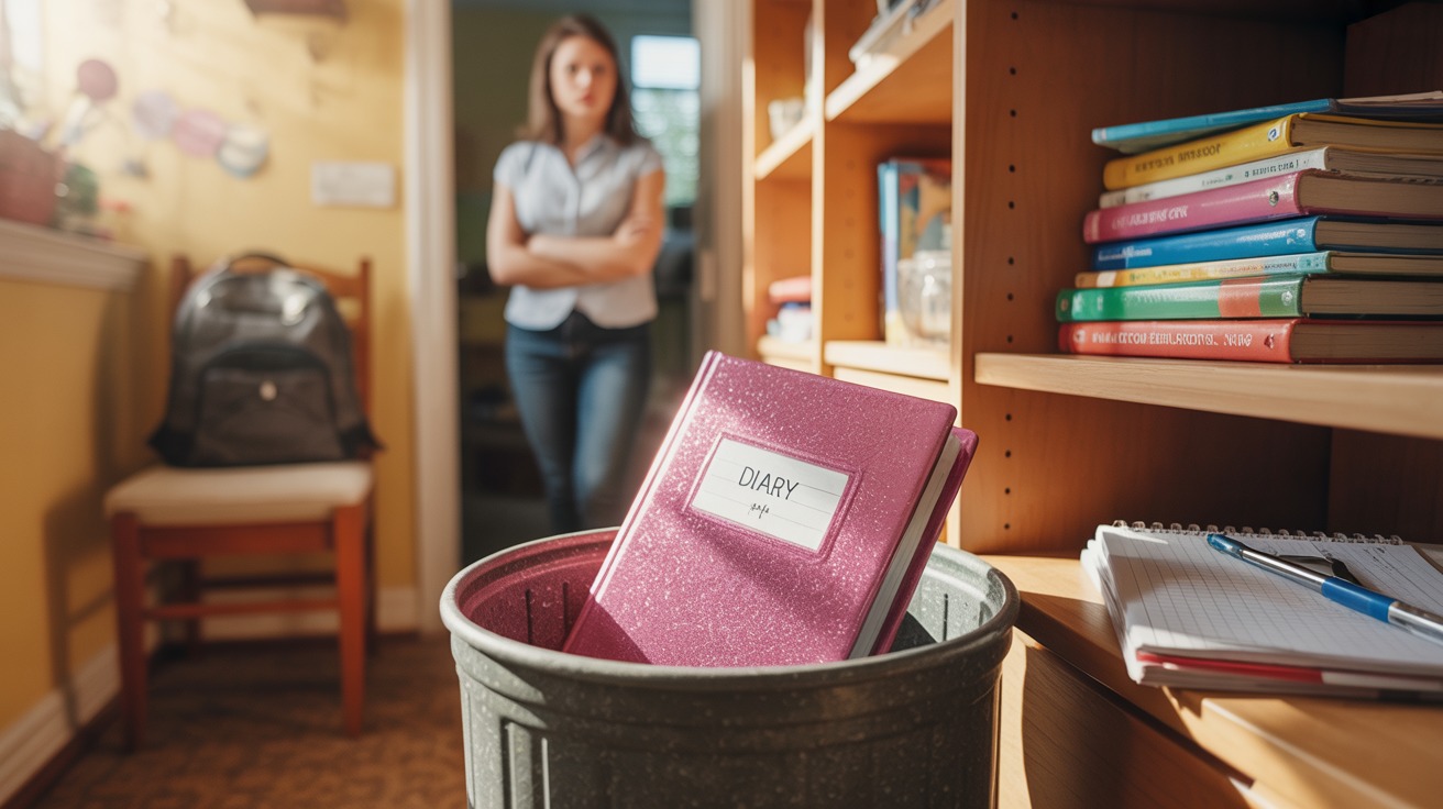 Mom Demands Teen Keep Writing Diary So She Can Read It And Shares Her Secrets, Teen Throws It Away Instead