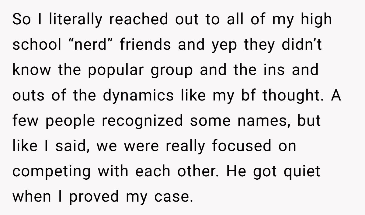 Woman Proves Boyfriend Wrong After He Insists “Nerds” Always Cared About Popular Kids In High School Generated by Aubtu.biz
