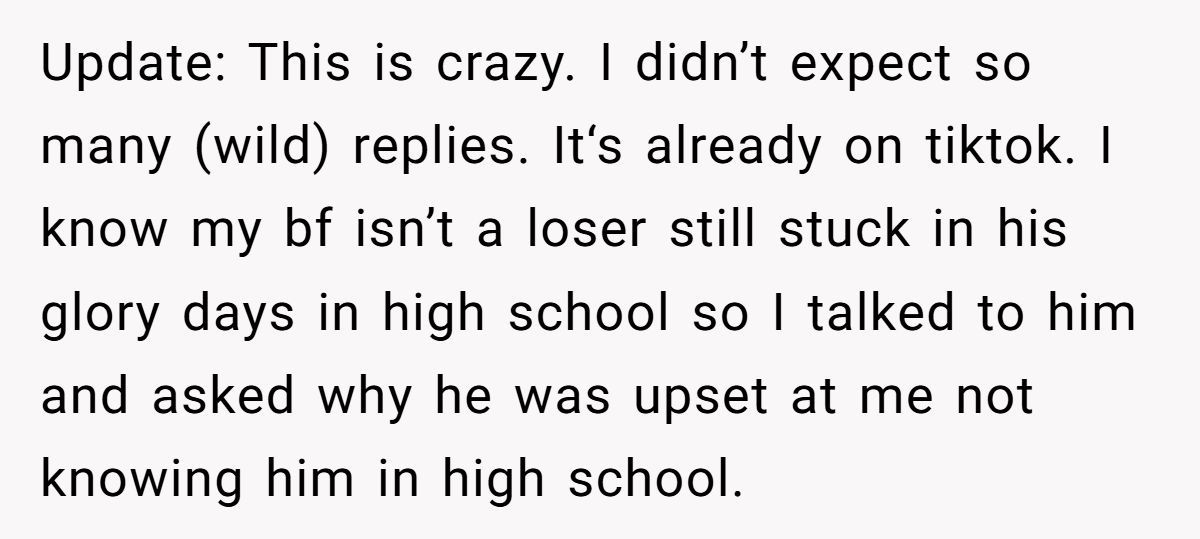 Woman Proves Boyfriend Wrong After He Insists “Nerds” Always Cared About Popular Kids In High School Generated by Aubtu.biz