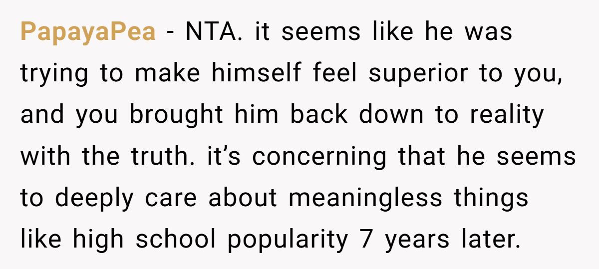Woman Proves Boyfriend Wrong After He Insists “Nerds” Always Cared About Popular Kids In High School Generated by Aubtu.biz