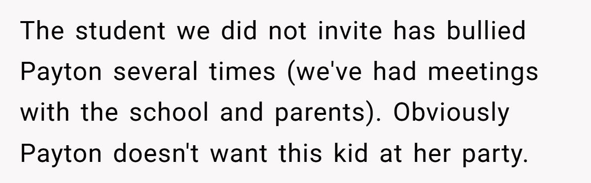 Mother Refuses To Invite Daughter’s Unkind Classmate To Party, Faces Accusations Of Acting The Same Way Generated by Aubtu.biz