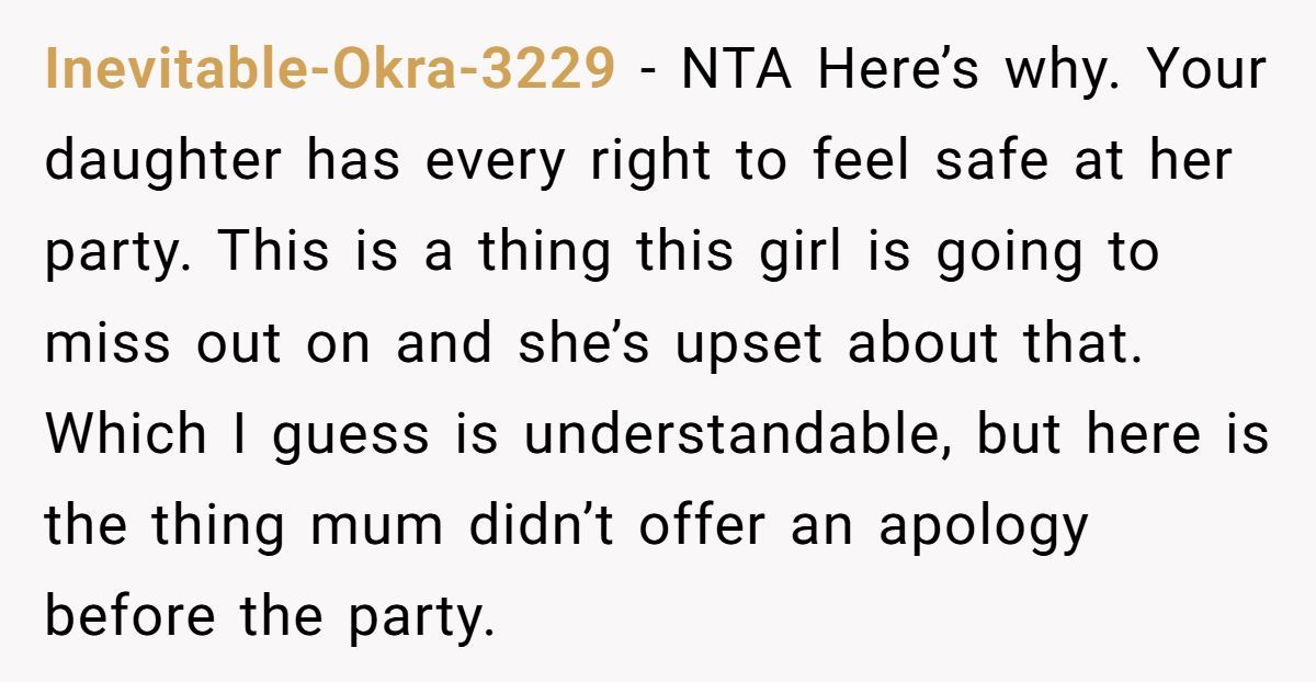 Mother Refuses To Invite Daughter’s Unkind Classmate To Party, Faces Accusations Of Acting The Same Way Generated by Aubtu.biz
