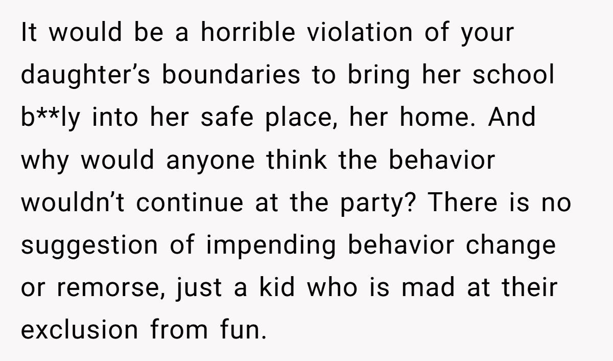 Mother Refuses To Invite Daughter’s Unkind Classmate To Party, Faces Accusations Of Acting The Same Way Generated by Aubtu.biz