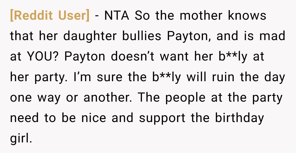 Mother Refuses To Invite Daughter’s Unkind Classmate To Party, Faces Accusations Of Acting The Same Way Generated by Aubtu.biz